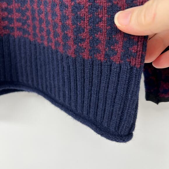 Pendleton Lambs Wool Blend Sweater Women Medium Crew Neck Pullover Burgundy READ - Picture 7 of 10